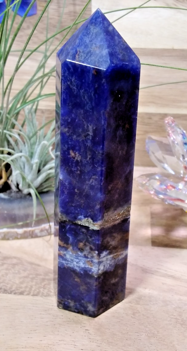 Sodalite Tower ~ 10.5cm ~ Crystal Generator ~ Blue Stone Healing Crystal ~ 122 g