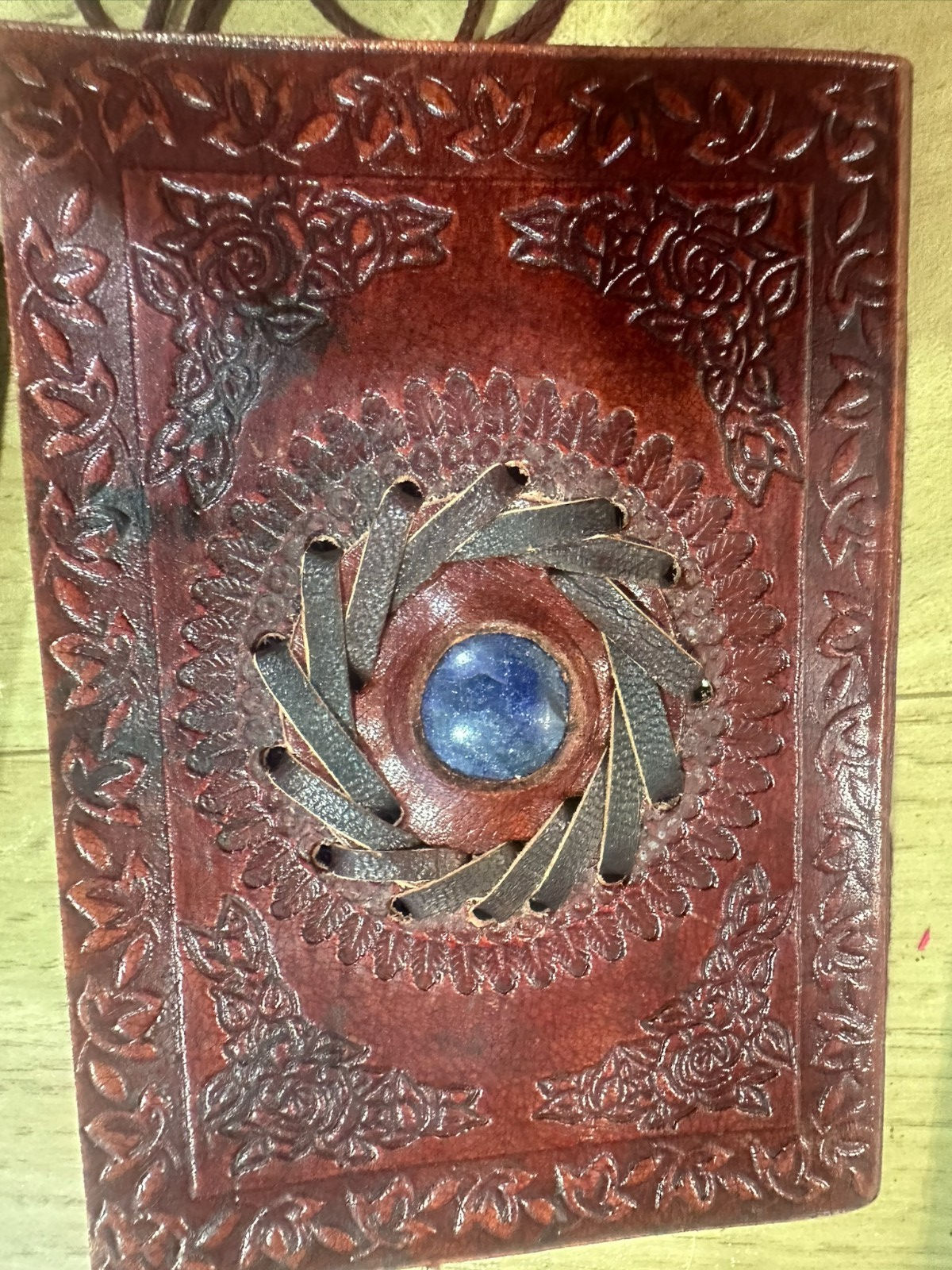 Lapis Lazuli Crystal & Leather Journal Set Transformation, Healing & Intention