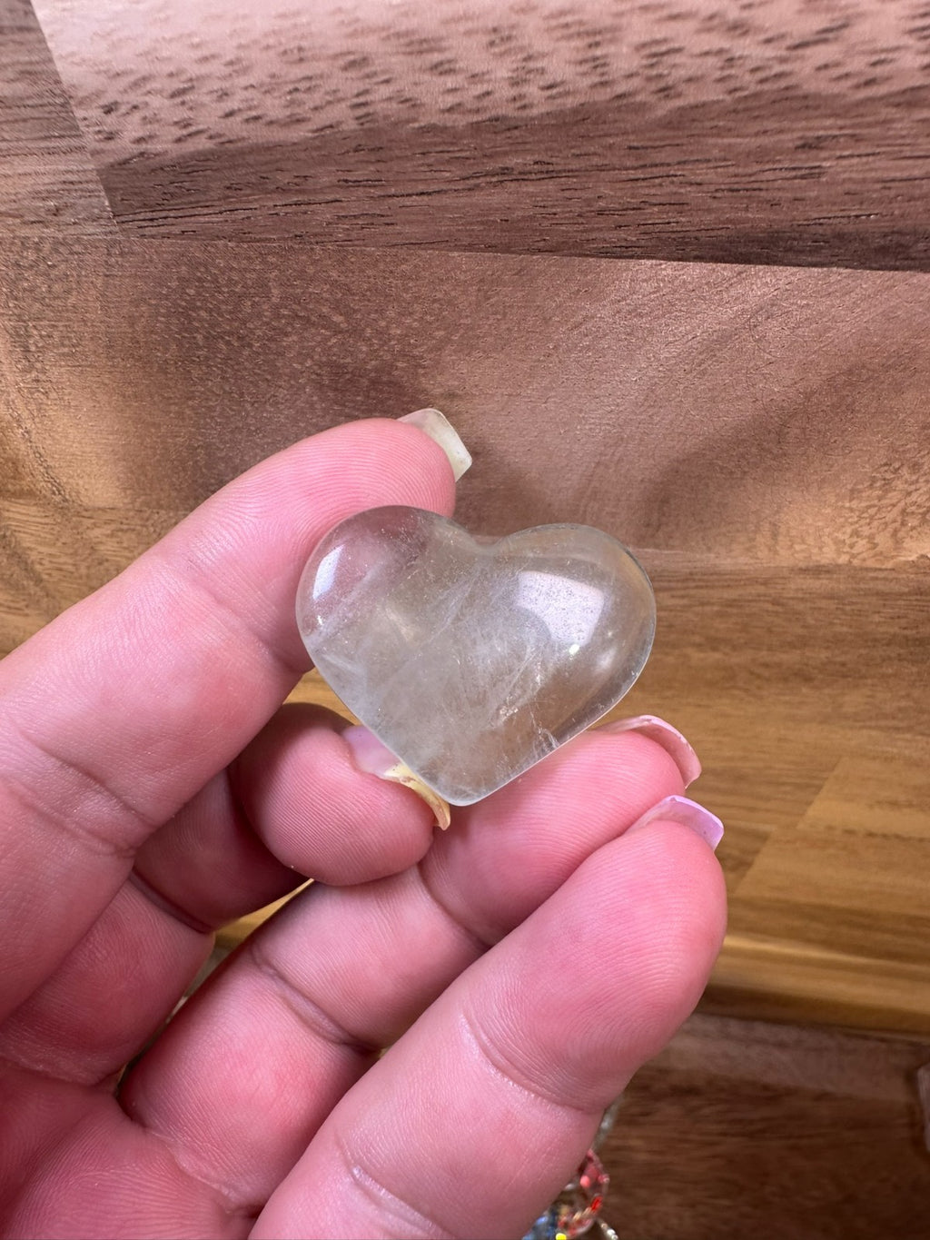 Green Fluorite Heart – 30mm Polished Crystal Clarity • Emotional Balance • Heart