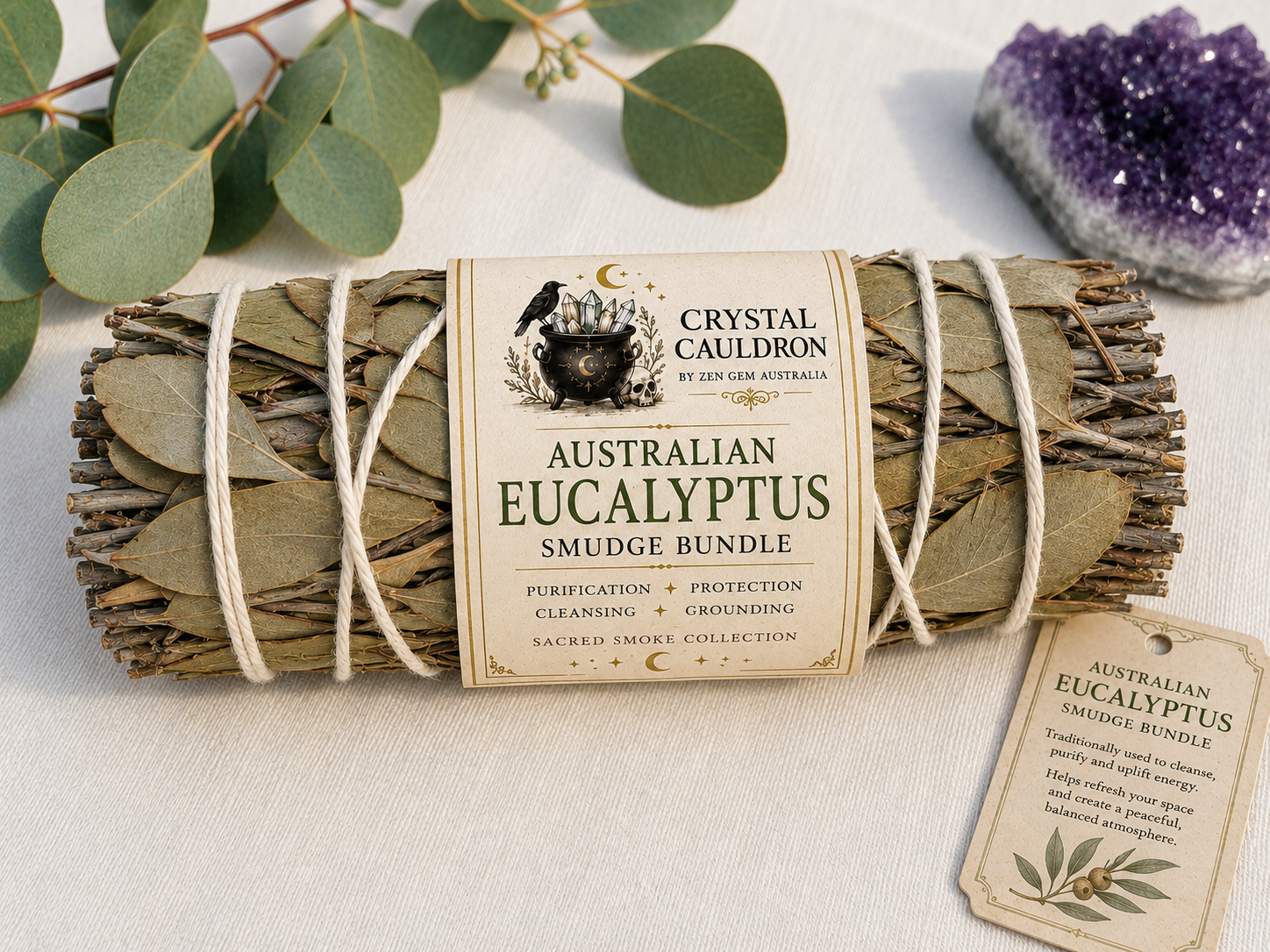 Australian Eucalyptus Smudge Bundle Natural Cleansing Smoke Stick Ritual Herb