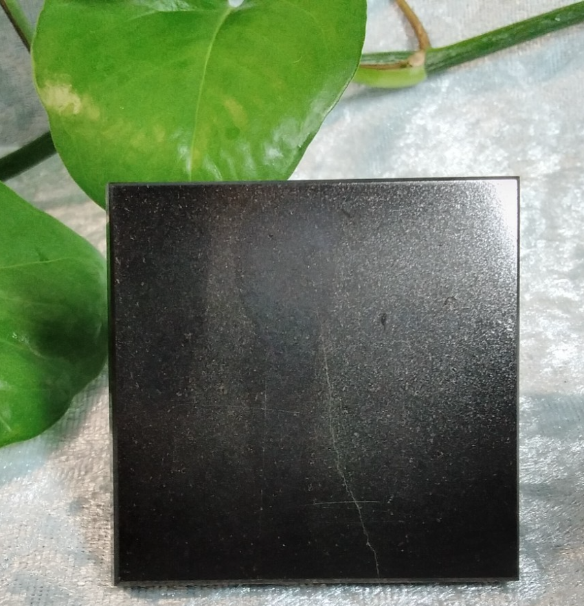 Black Agate Pyramid Crystal – Natural Polished Gemstone ~ Energy Stone 55mm x 50
