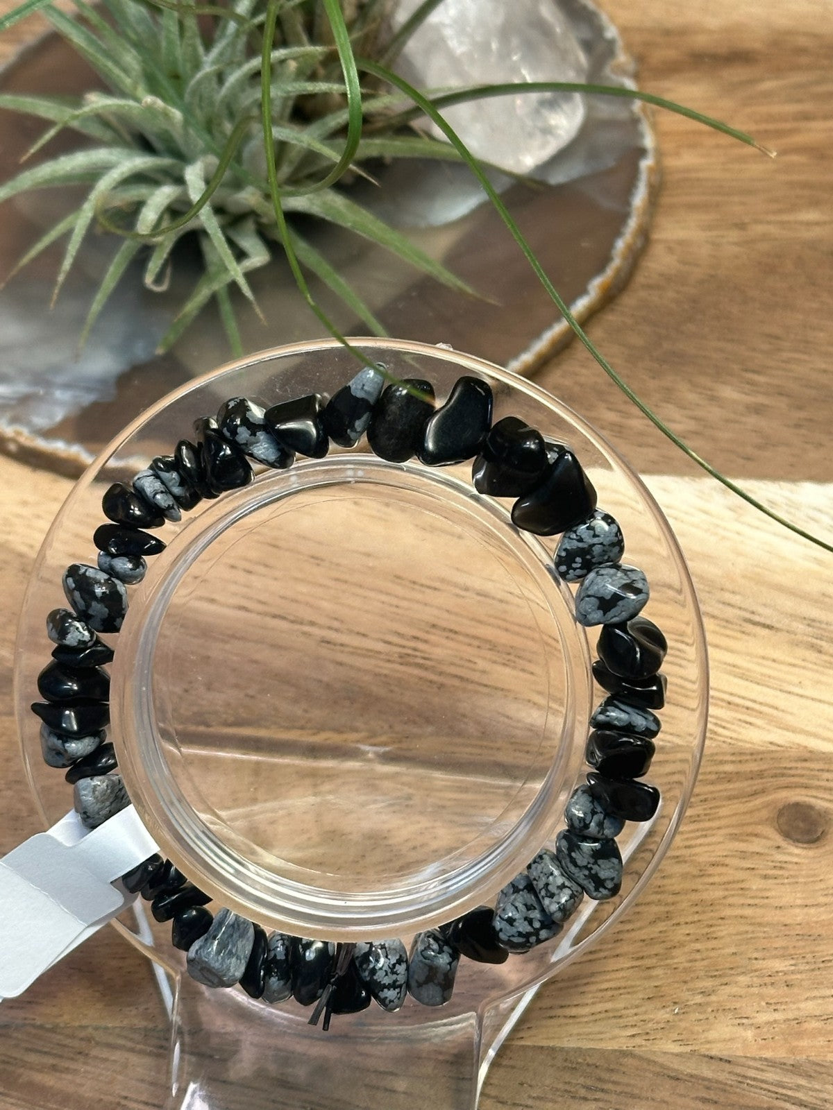 Snowflake Obsidian Bracelet – Elastic ~ Protection • Balance • Grounding