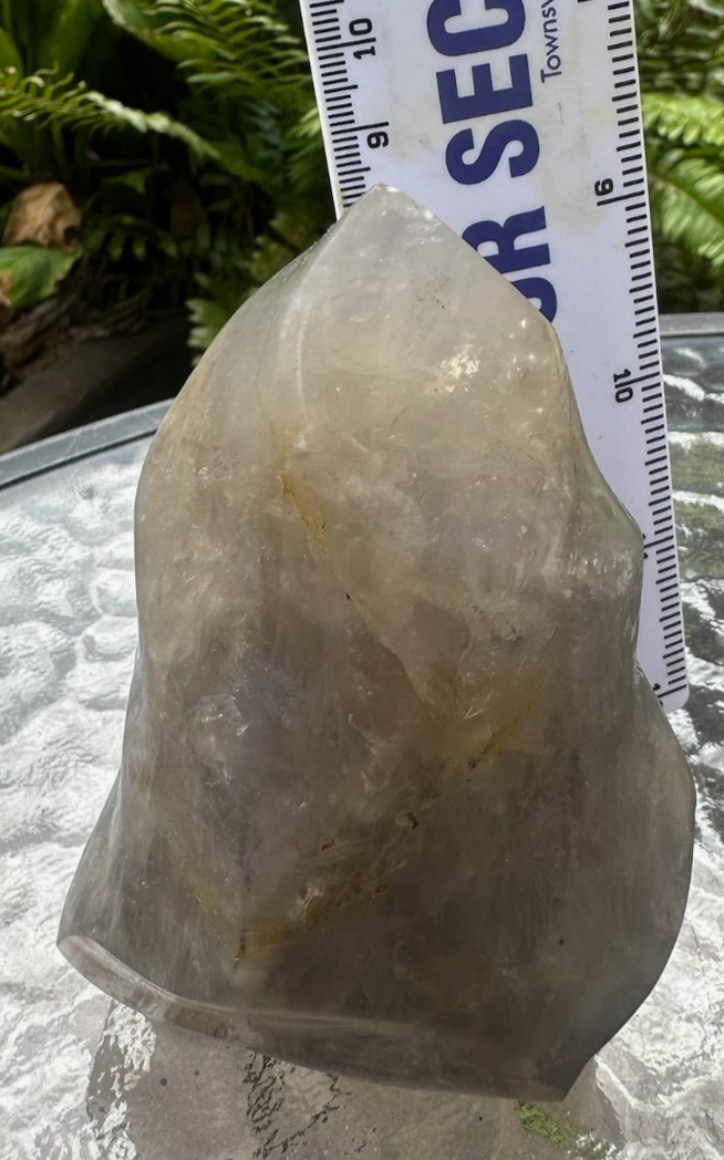 Blue Rose Quartz Flame ~ Crystal Natural Polished Healing Stone Display ~ F