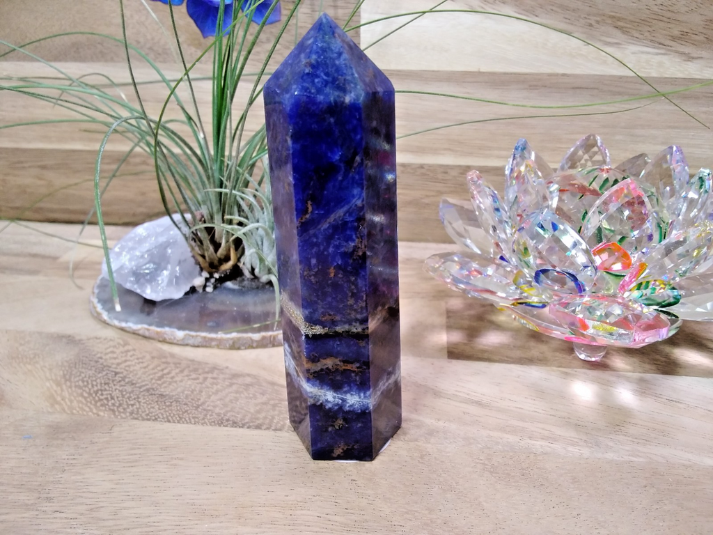 Sodalite Tower ~ 10.5cm ~ Crystal Generator ~ Blue Stone Healing Crystal ~ 122 g