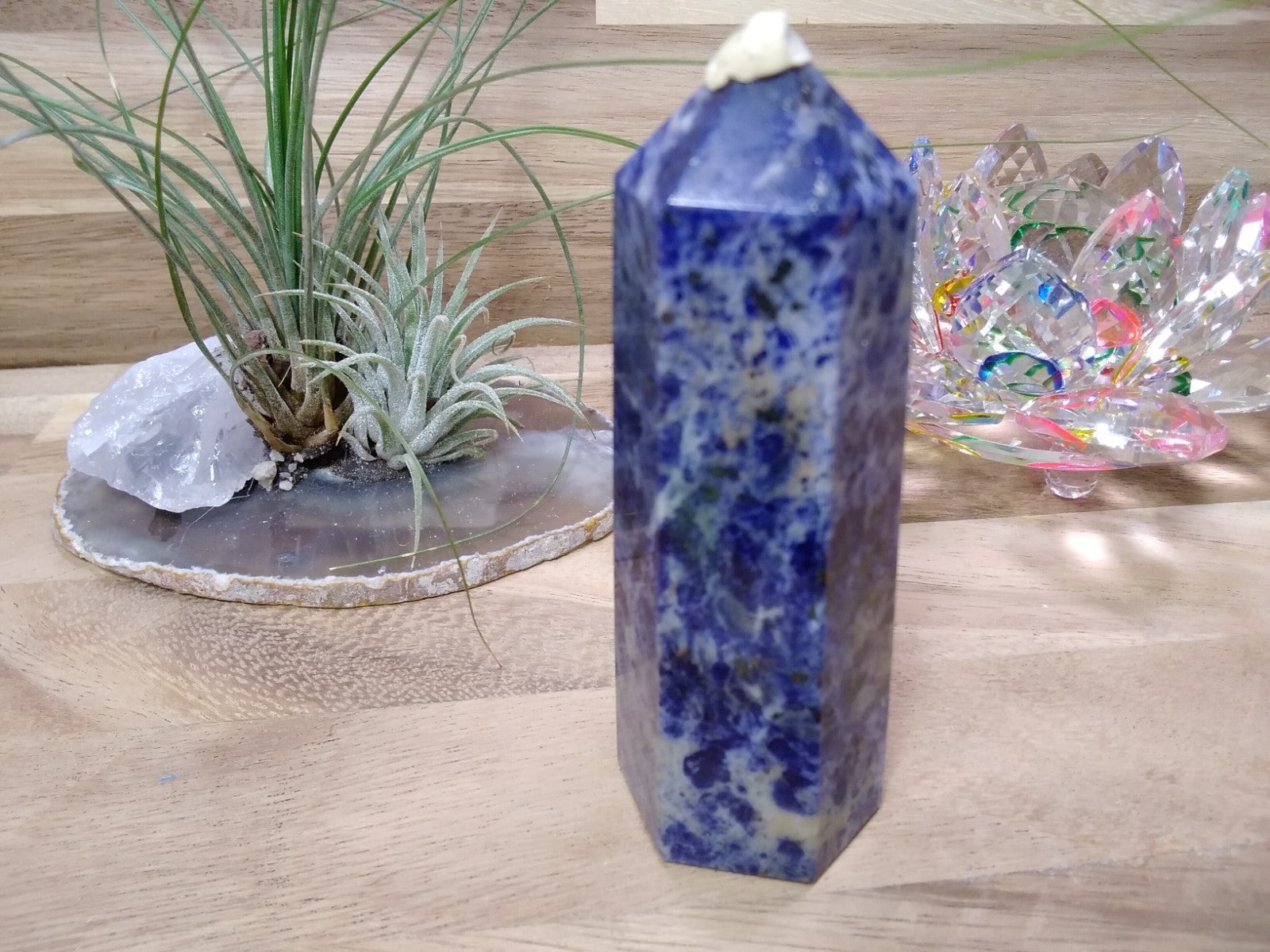 Sodalite Tower ~ 9 cm~ Crystal Generator ~ Blue Stone Healing Crystal ~ 154g