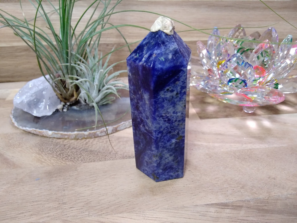 Sodalite Tower ~ 9 cm~ Crystal Generator ~ Blue Stone Healing Crystal ~ 130 g