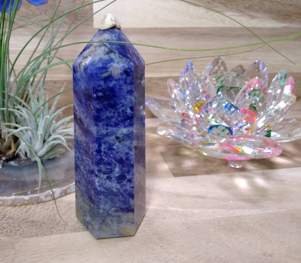 Sodalite Tower ~ 10cm ~ Crystal Generator ~ Blue Stone Healing Crystal ~ 152g