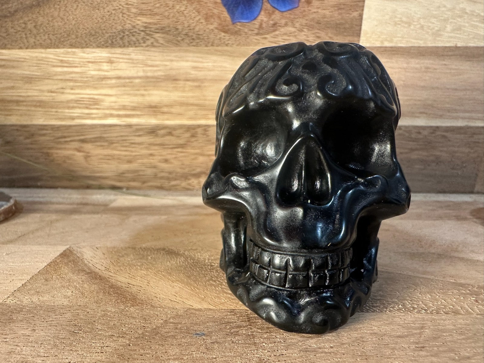 Mexican Lace Agate Skull Carving – 330g Transformation • Strength • Protection •