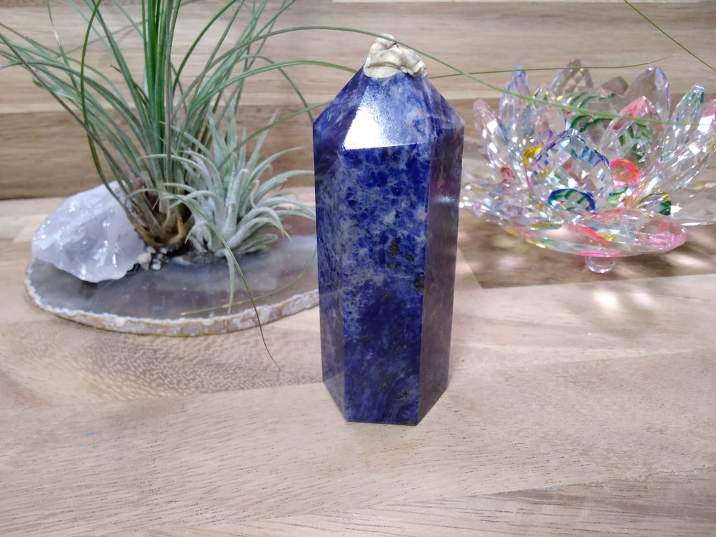 Sodalite Tower ~ 9 cm~ Crystal Generator ~ Blue Stone Healing Crystal ~ 130 g