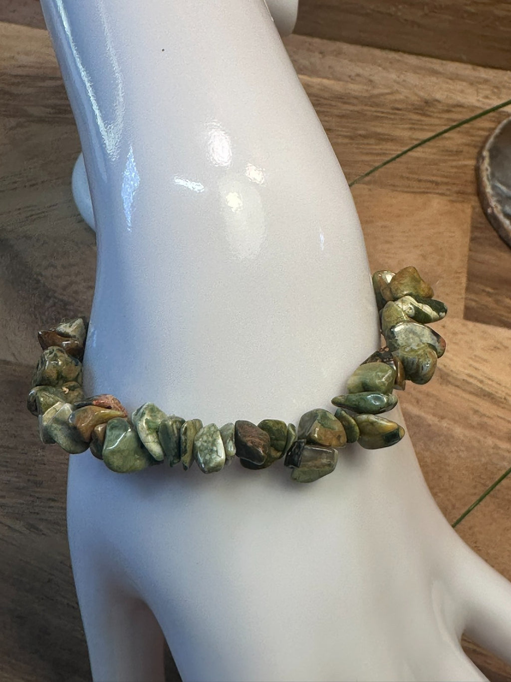 Rainforest Jasper Bracelet – Elastic ~ Grounding • Nurturing • Earth Connection