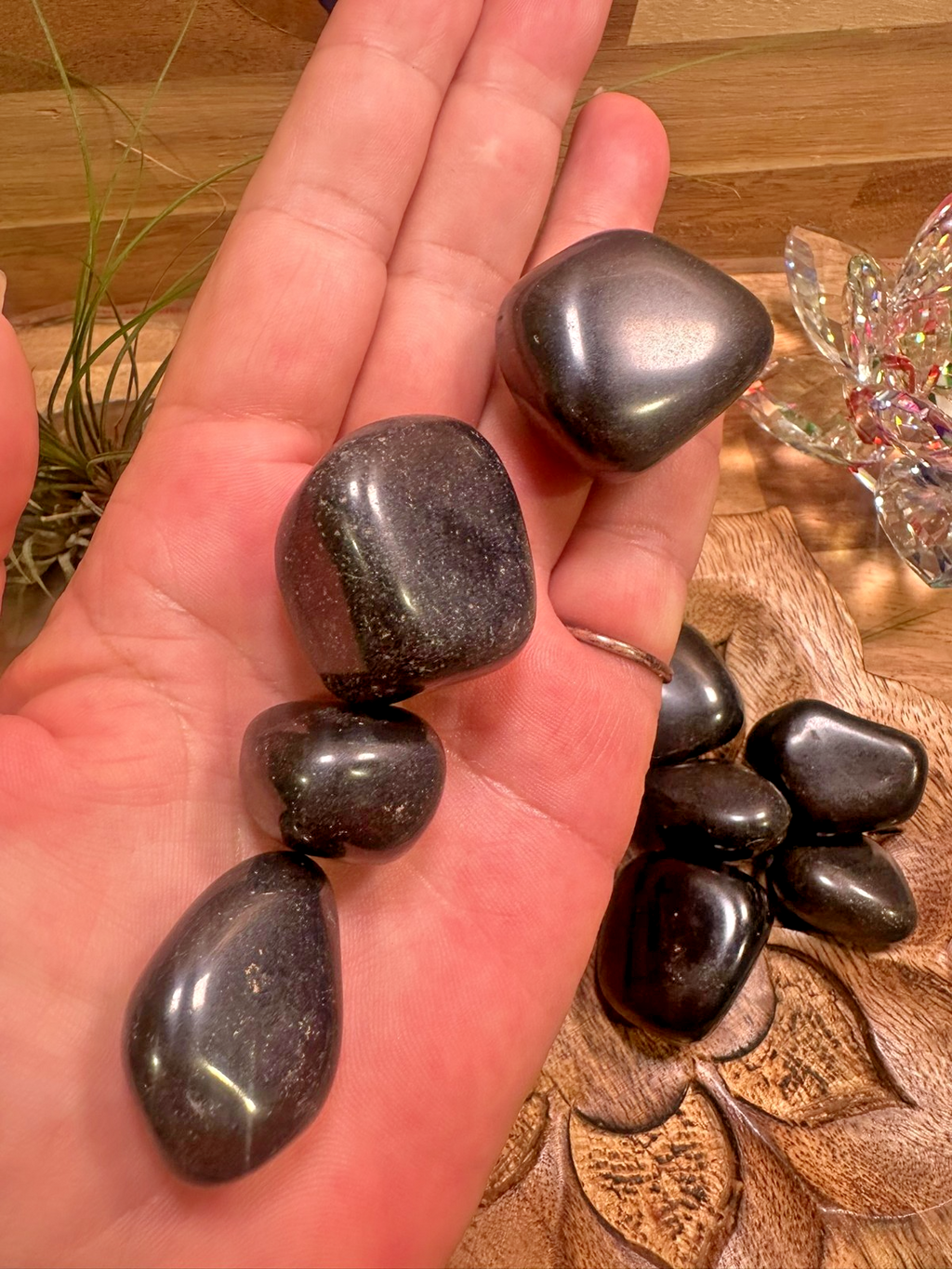 Shungite Tumble Stone ~ each ~ Natural Stone Tumbled and Polished ~ Australia