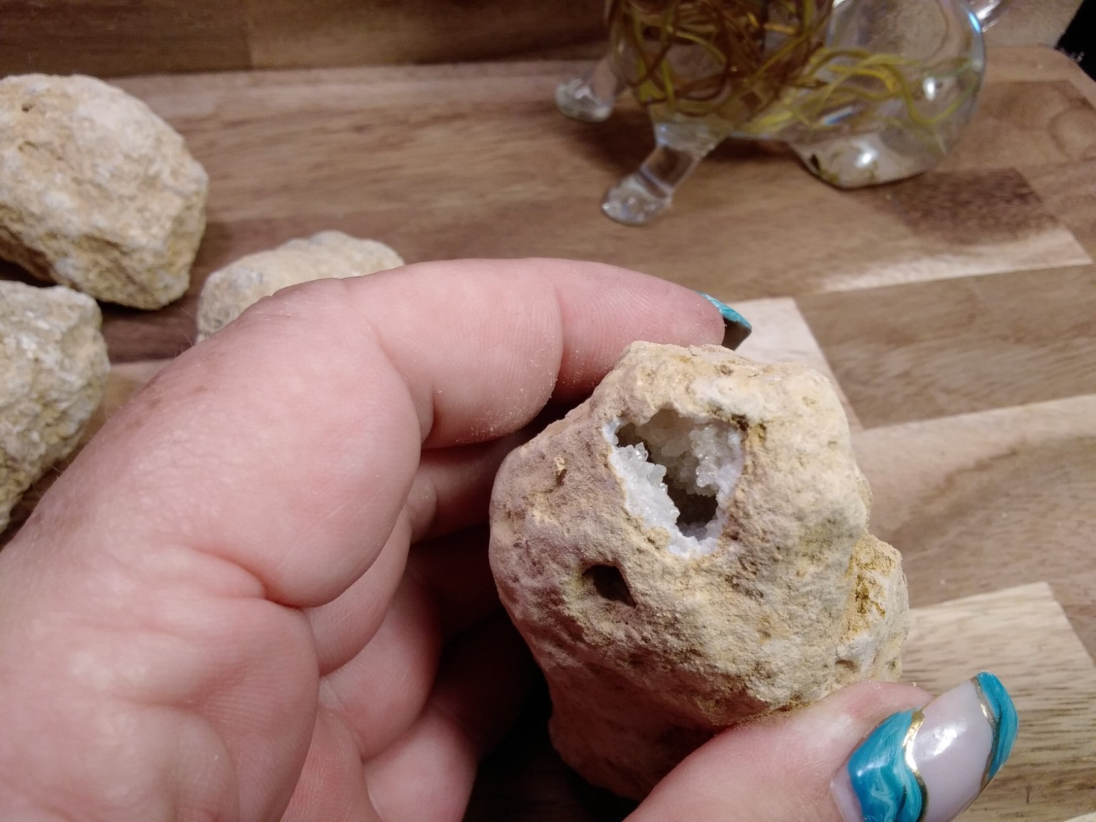 1 x Natural Quartz / Crystal Geode Nodules Break Your Own Geodes ~ Crystal Caves