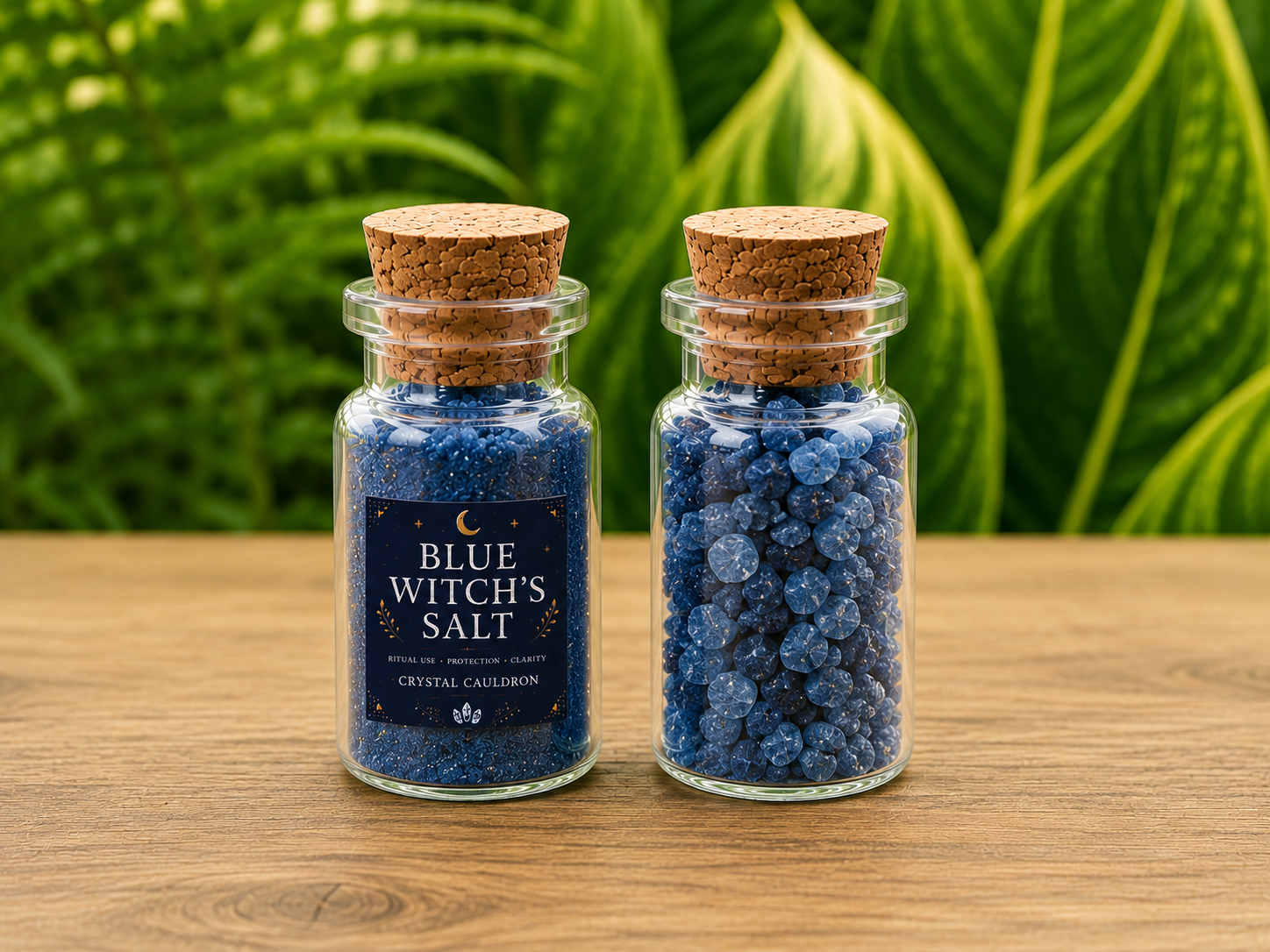 Blue Salt Rock Mini ritual Salt Wicca Pagan Peace Communication Ritual Magic