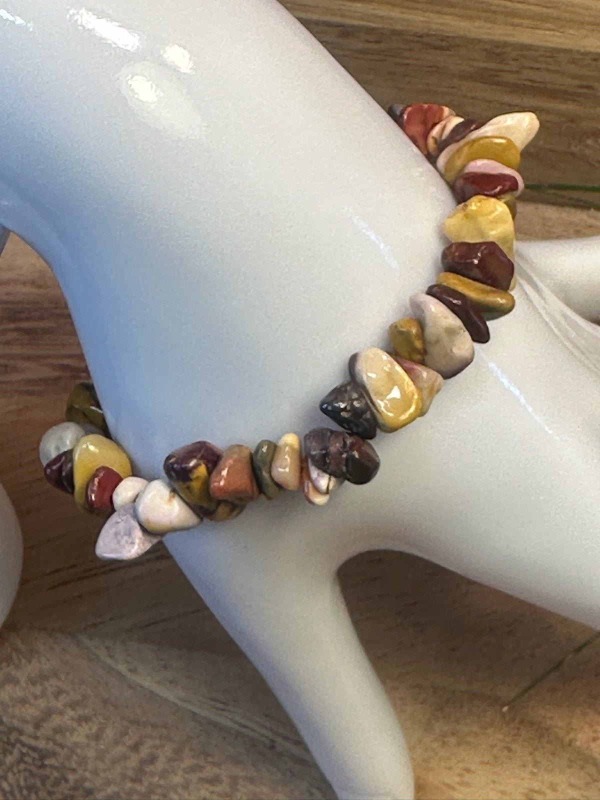 Mookaite Crystal Chip Bracelet – Elastic ~ Grounding • Balance • Earth Energy