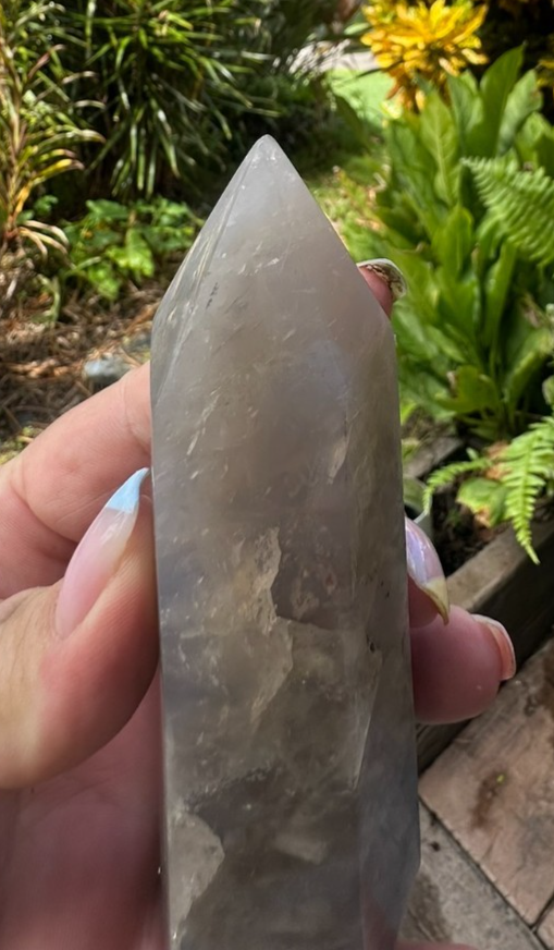 Blue Rose Quartz Tower Generator Crystal Point Healing Stone Natural Polished ~A