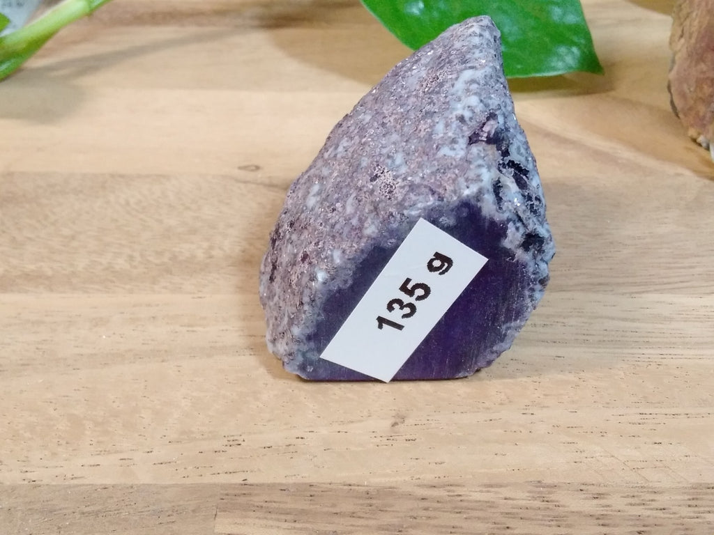 Purple Agate Geode Freeform ~Druzy Crystal Cave polished face ~ 135g 50mm x 45mm