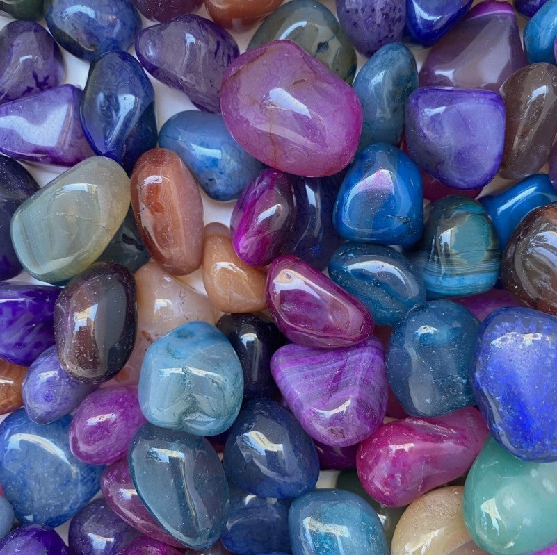 Agate Tumble Stone Mix ~Natural Stone Tumbled and Polished ~ Various weights