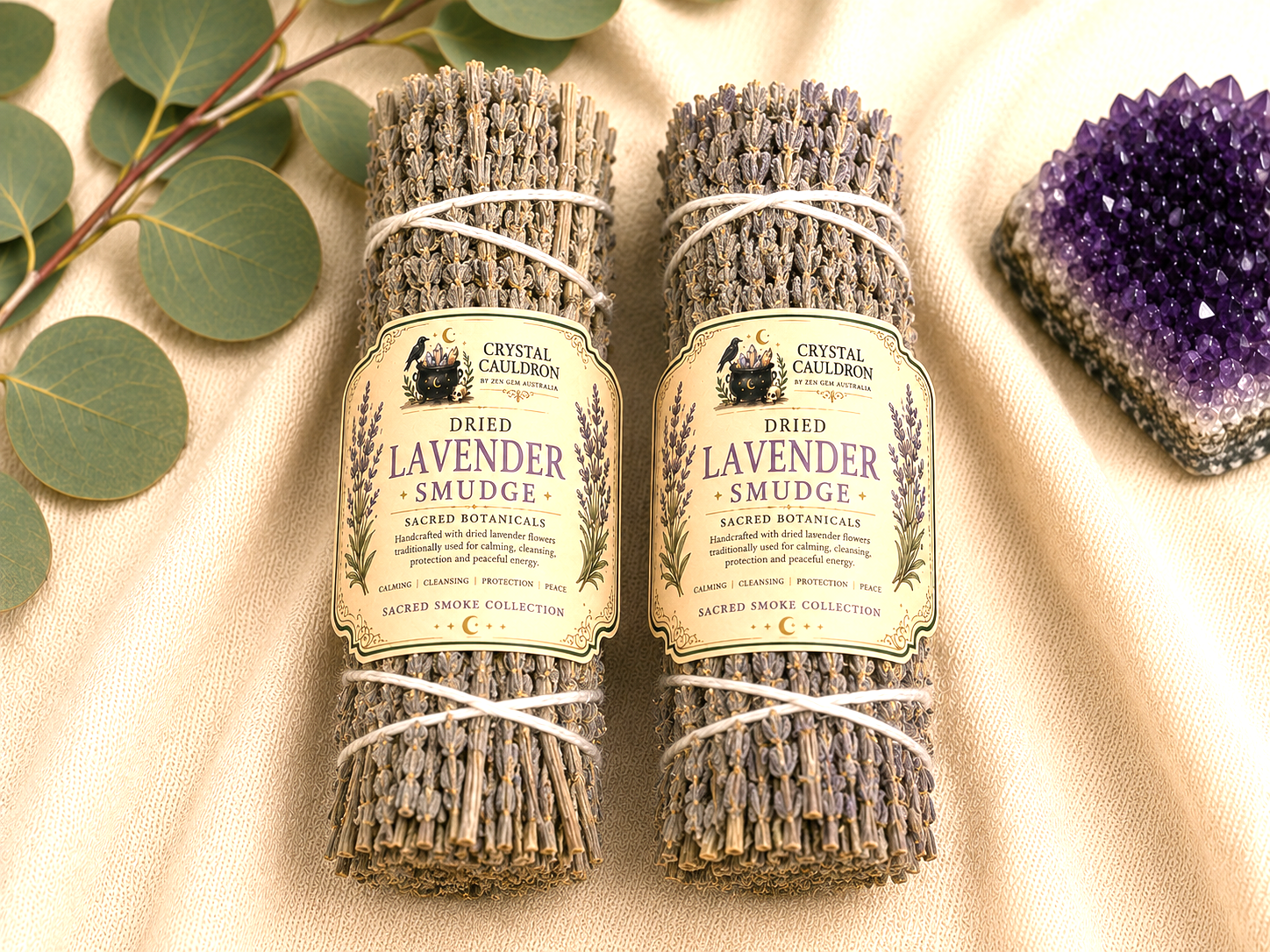 Lavender Smudge Bundle Herbal Cleansing Relaxation Ritual Smoke Stick AUST