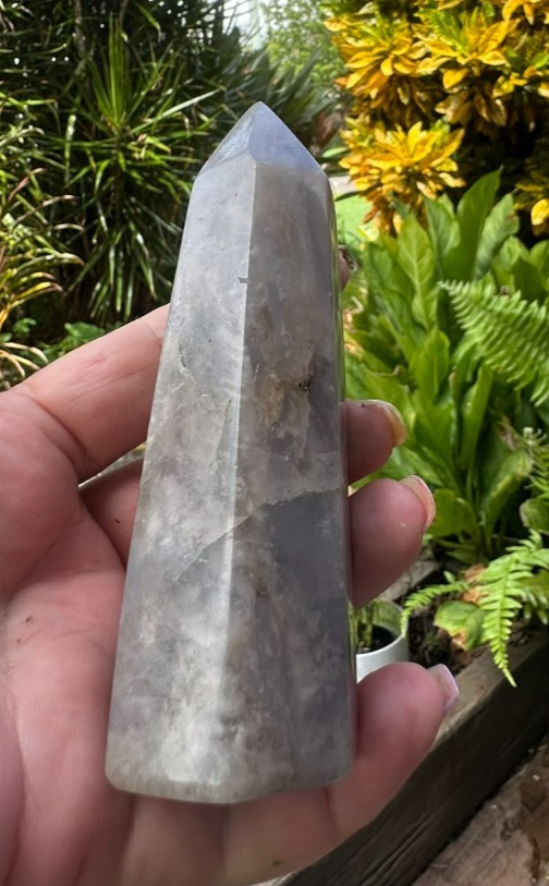 Blue Rose Quartz Tower Generator Crystal Point Healing Stone Natural Polished ~A