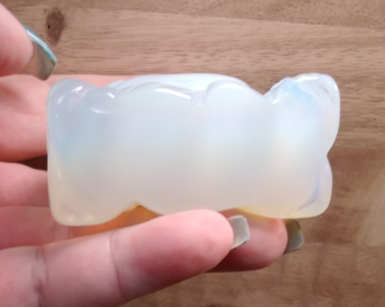 Opalite Buddha Crystal Statue Small Carving Healing Stone Meditation Decor Gift