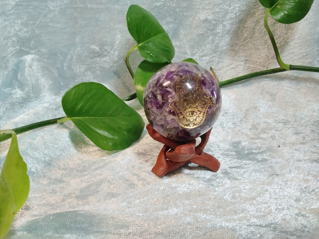 Natural Wood Cobra Folding Tripod Stand ~ Display LGE 15cm Crystal, Geode, Shell