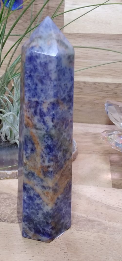 Sodalite Tower ~ 9.5 cm ~ Crystal Generator ~ Blue Stone Healing Crystal ~ 98 g
