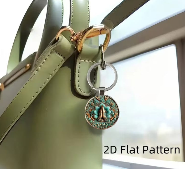 Tara Buddah Lotus ~ Gorgeous ~ Key ring ~ Keychain ~ Spiritual Keyrings – Silver