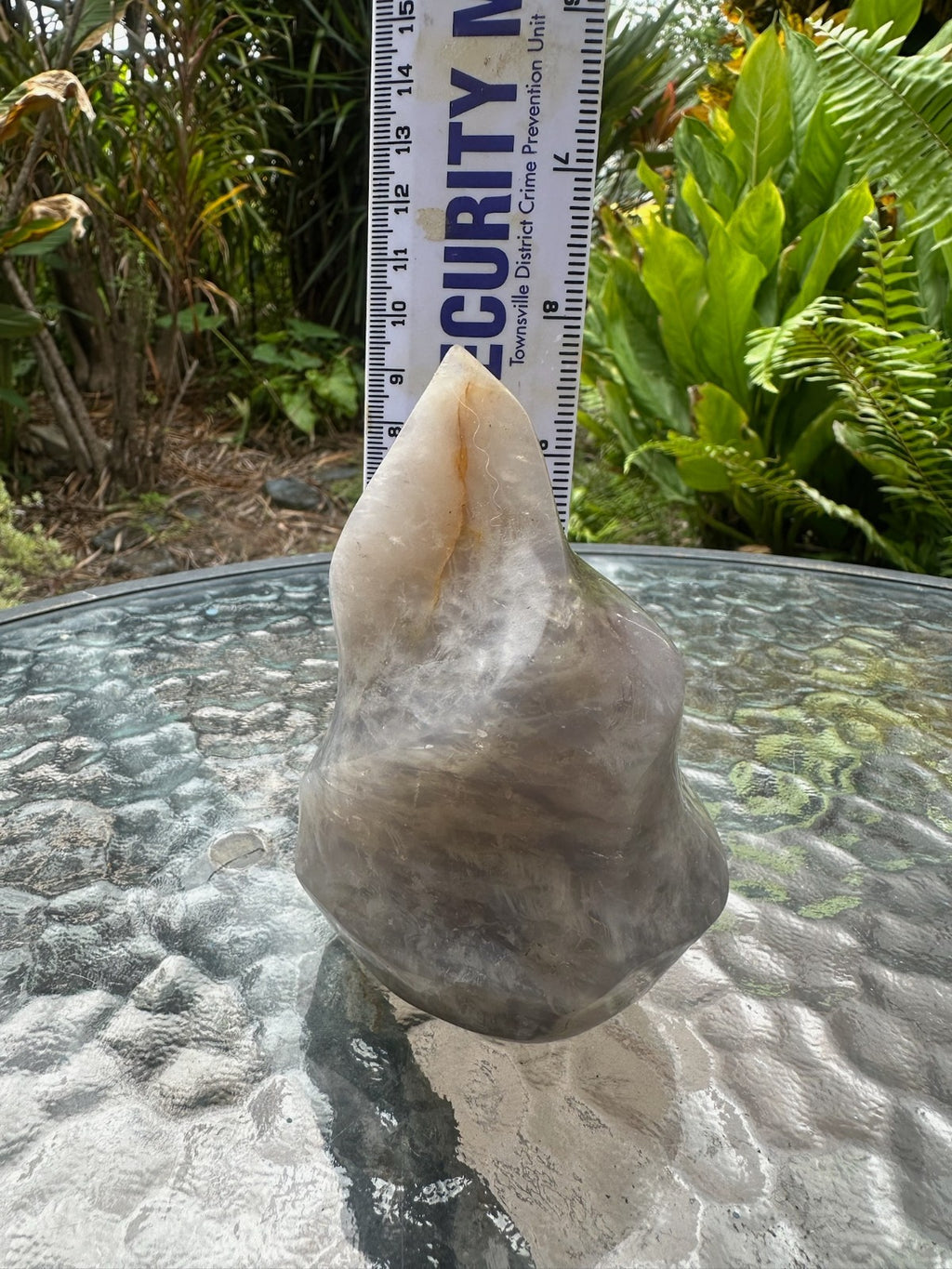Blue Rose Quartz Flame ~ Crystal Natural Polished Healing Stone Display ~ A