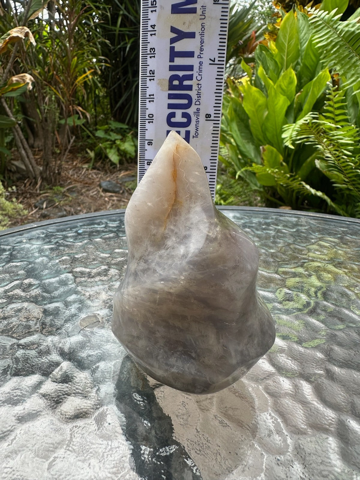 Blue Rose Quartz Flame ~ Crystal Natural Polished Healing Stone Display ~ A
