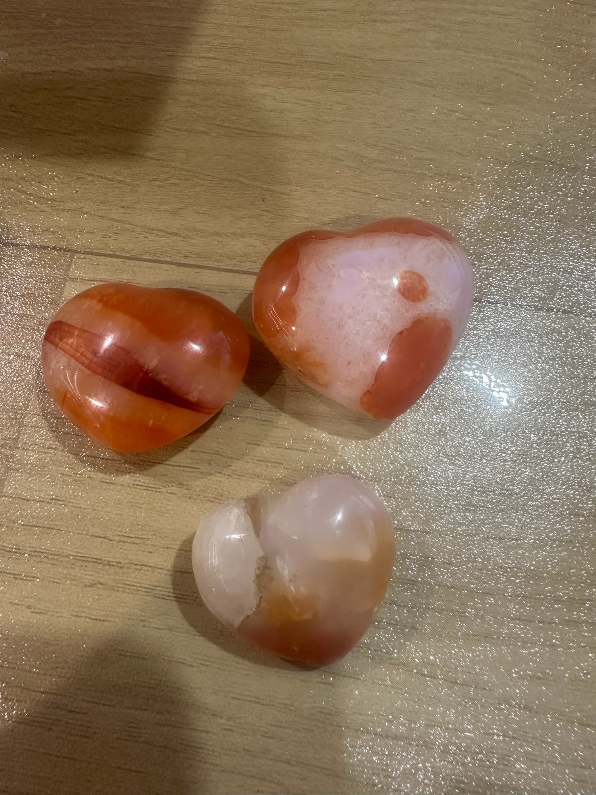 Carnelian Crystal Heart x 1 – Polished Stone 3–4cm Confidence • Motivation