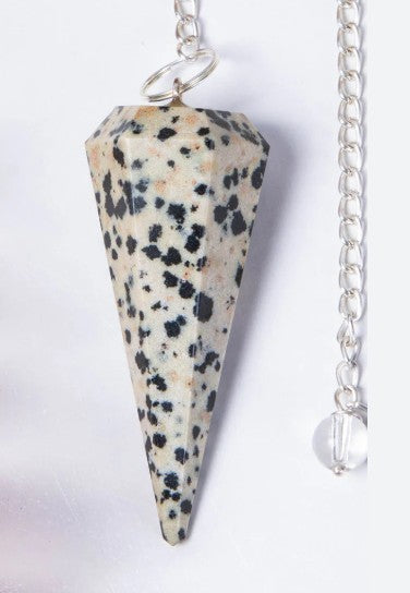 Dalmatian Jasper Pendulum ~ Crystal Dowsing Tool  Divination ~  Protection •