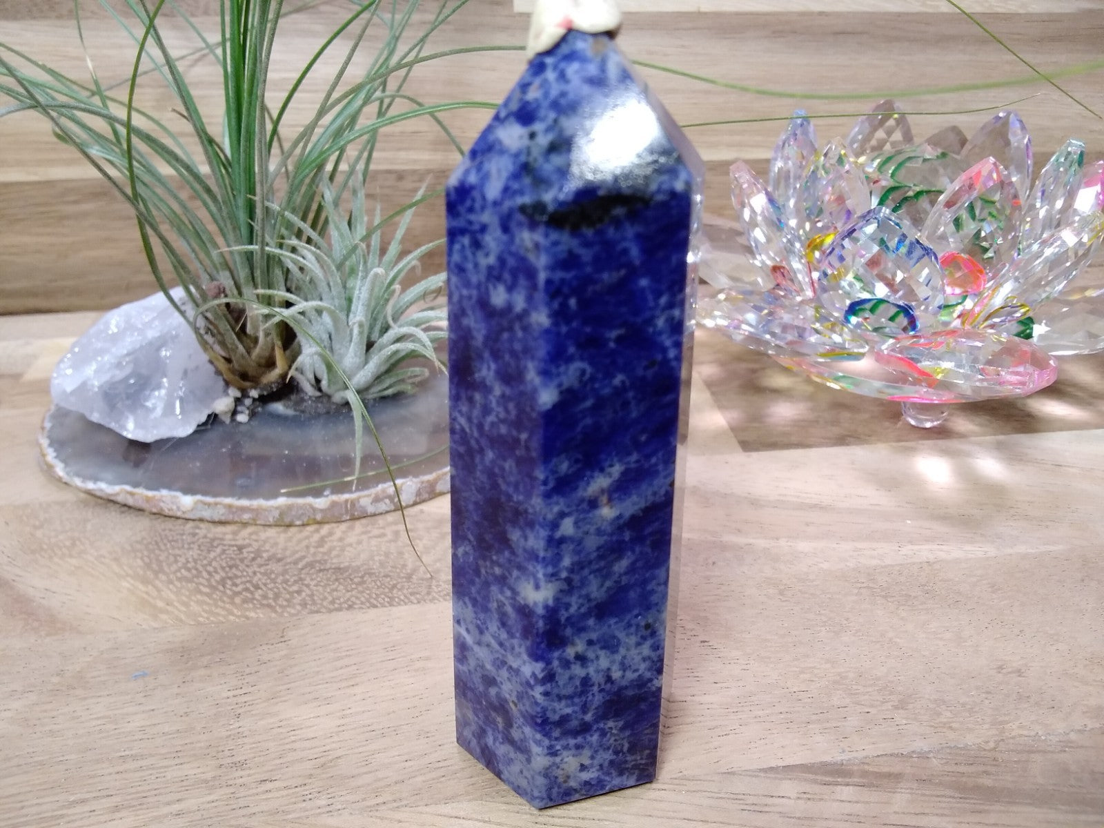 Sodalite Tower ~ 10 cm~ Crystal Generator ~ Blue Stone Healing Crystal ~ 132 g
