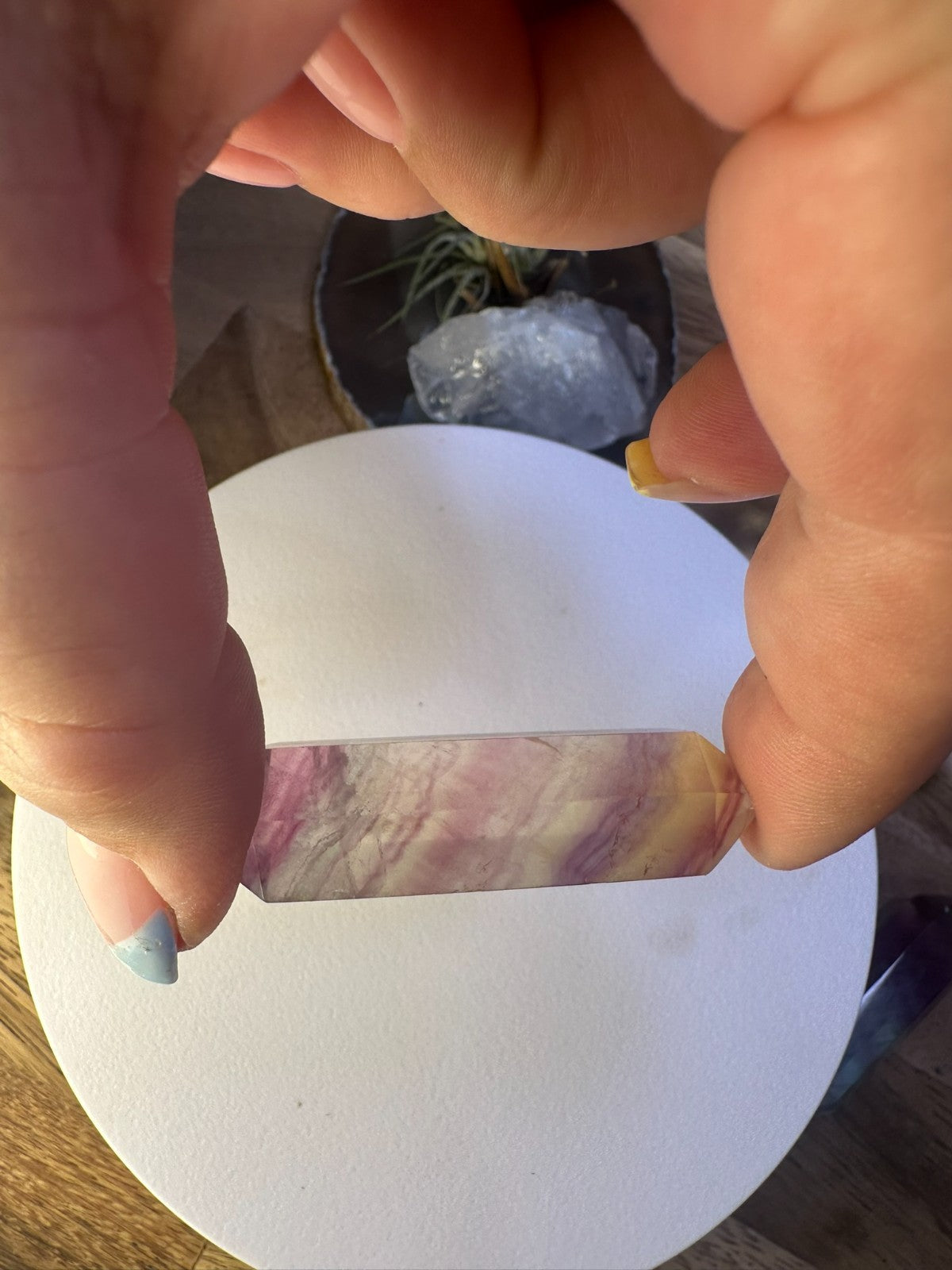 Rainbow Fluorite Double Terminated Point – 60mm Clarity • Focus • Balance •