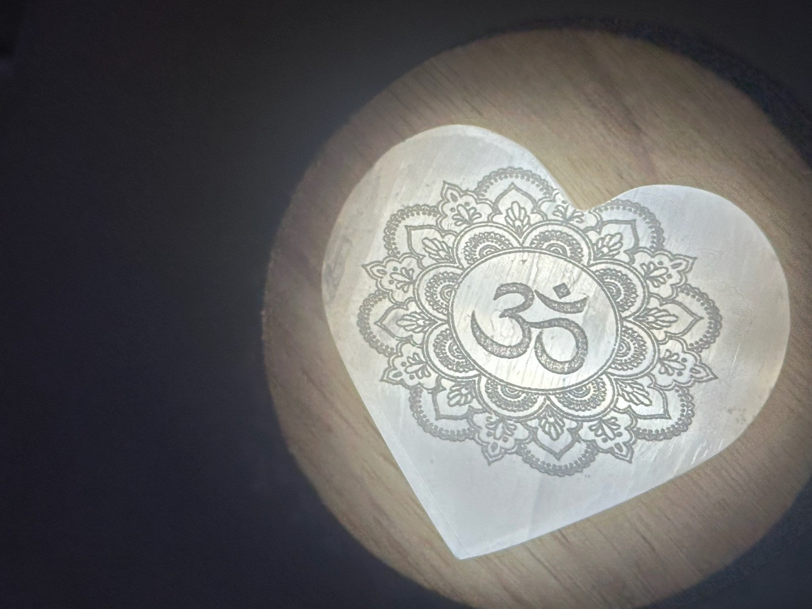 Hand Carved Selenite Heart Crystal ~ Cleanse • Calm • Protect Your Space