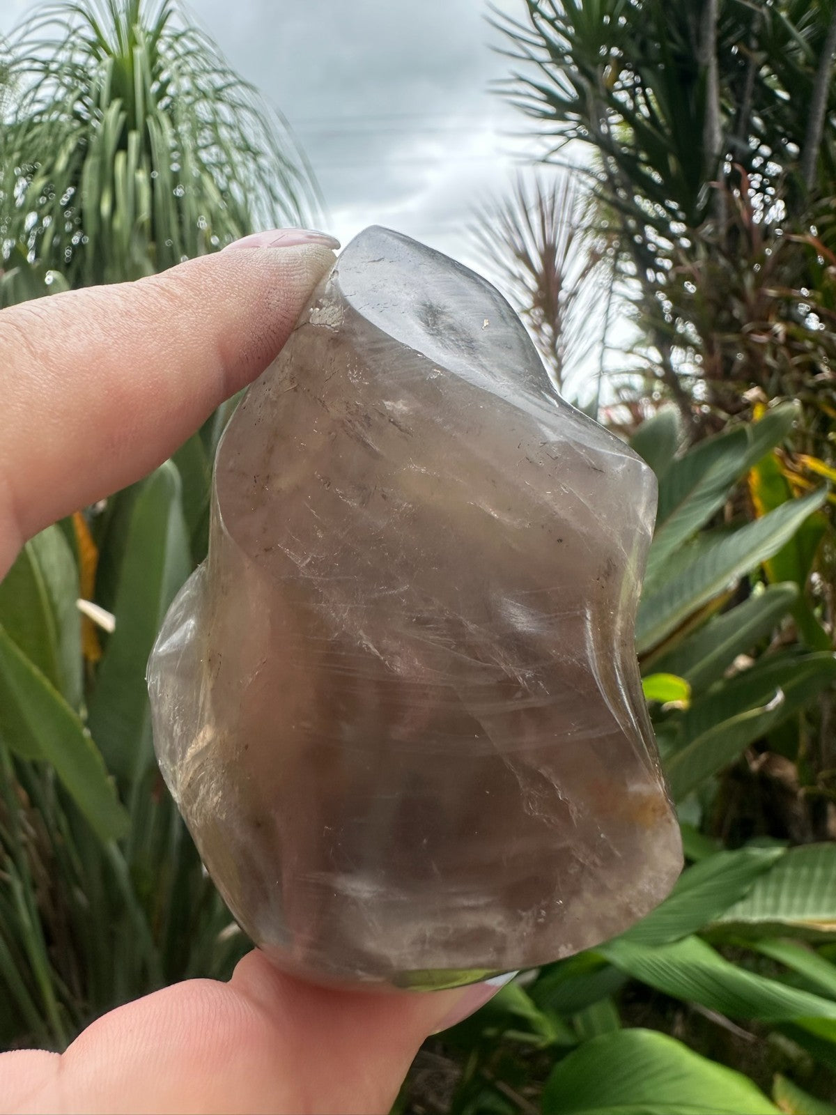 Blue Rose Quartz Flame ~ Crystal Natural Polished Healing Stone Display ~ B