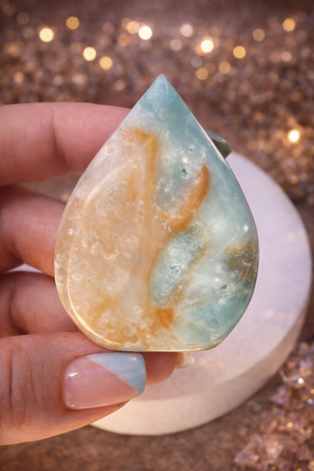 Caribbean Calcite Freeform – 70mm Calm • Soothing • Dream Energy • Inner Peace
