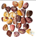 25pc Mookaite Runes ~ Gemstone Power Viking Rune Stones Set + Bag