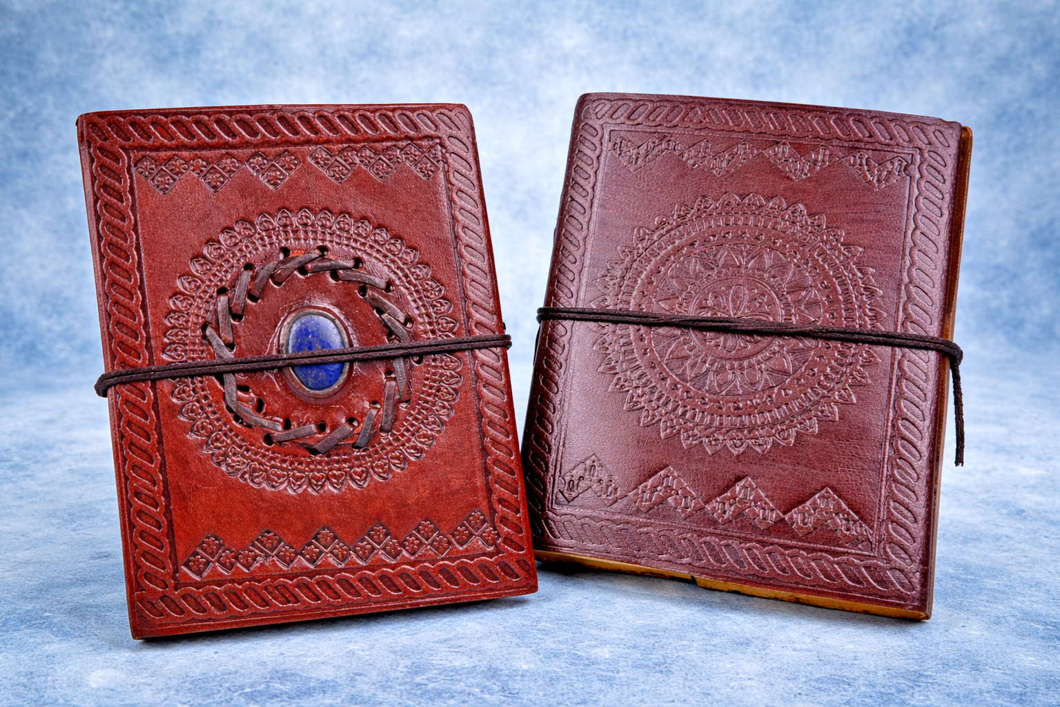 Malachite Crystal & Leather Journal Set – Transformation, Healing & Intention Wr