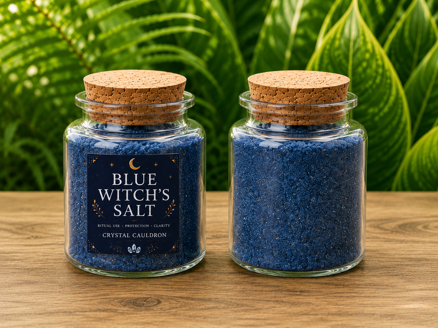 Blue Salt Rock Mini ritual Salt Wicca Pagan Peace Communication Ritual Magic