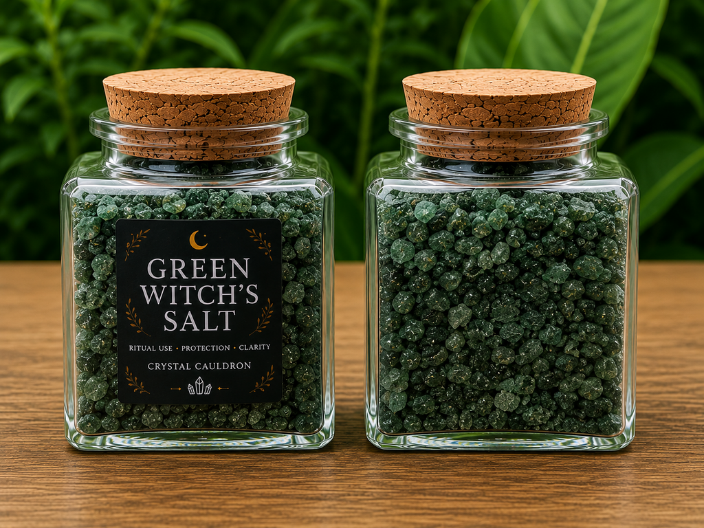 Green Rock Ritual Salt 75g Wicca Pagan Prosperity Abundance Money Magic