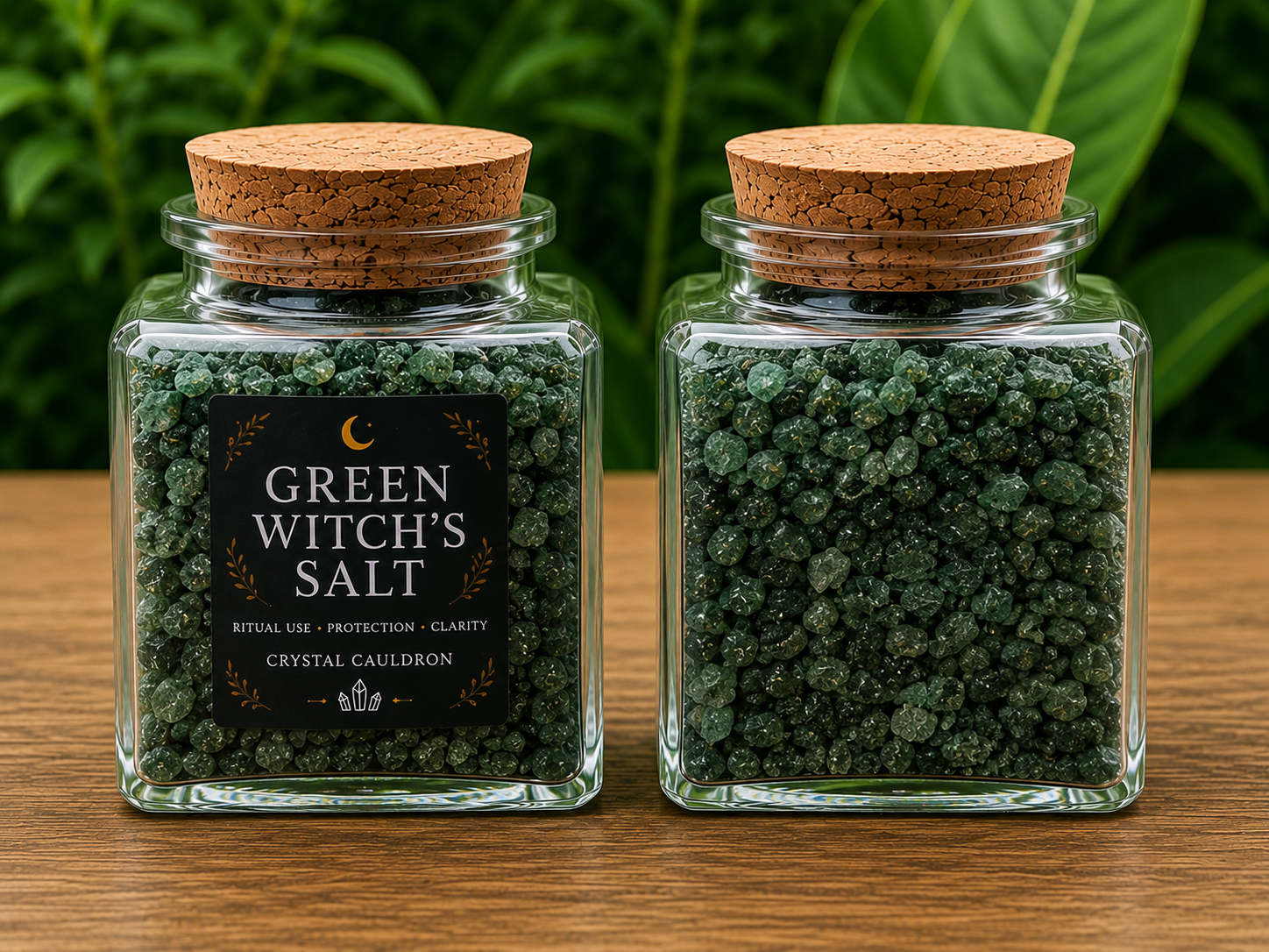 Green Rock Ritual Salt 75g Wicca Pagan Prosperity Abundance Money Magic