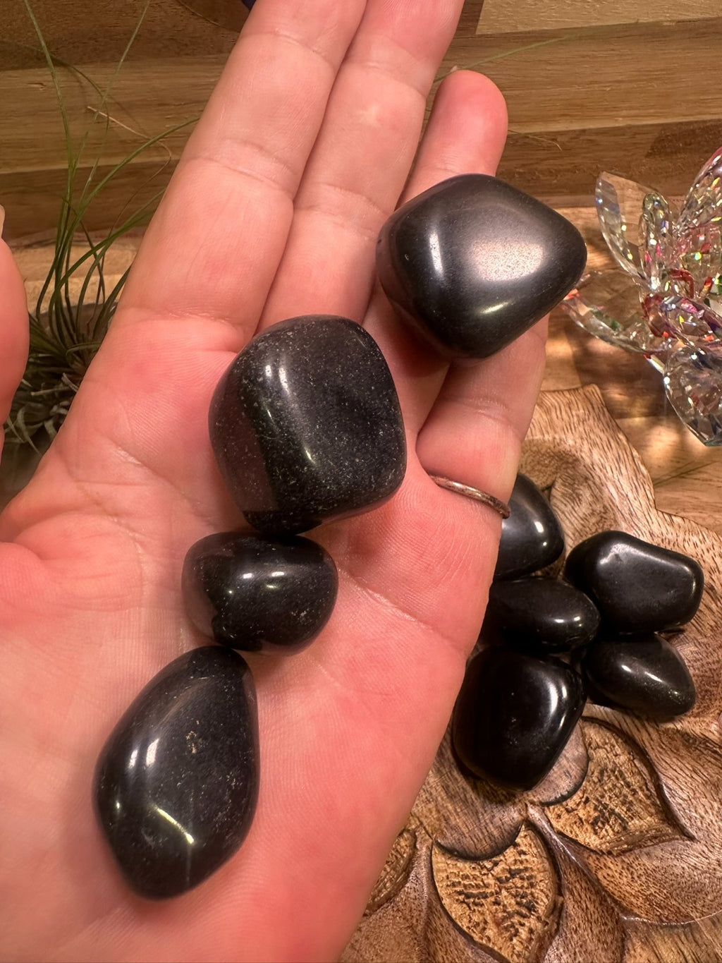 Shungite Tumble Stone ~ 100 gm ~ Natural Stone Tumbled and Polished ~ Australia