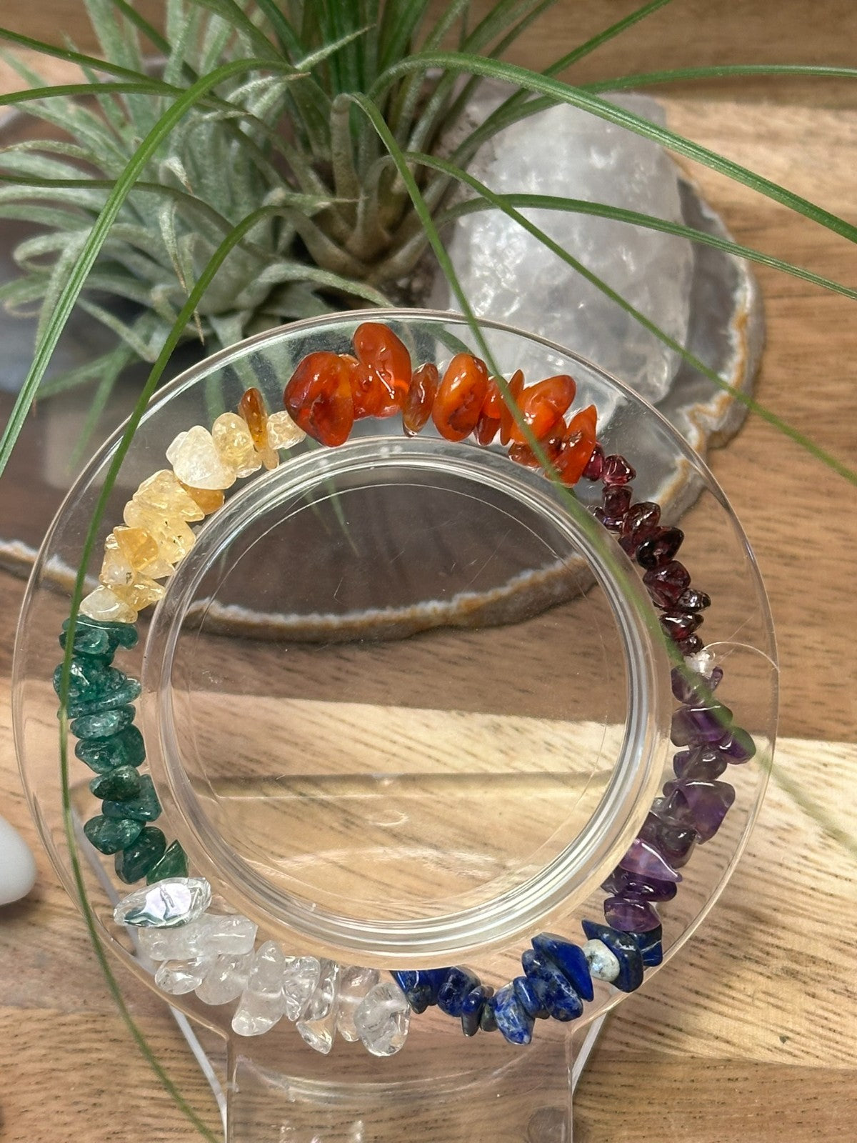 7 Chakra Crystal Chip Bracelet – Elastic Stretch Balance • Alignment • Harmony