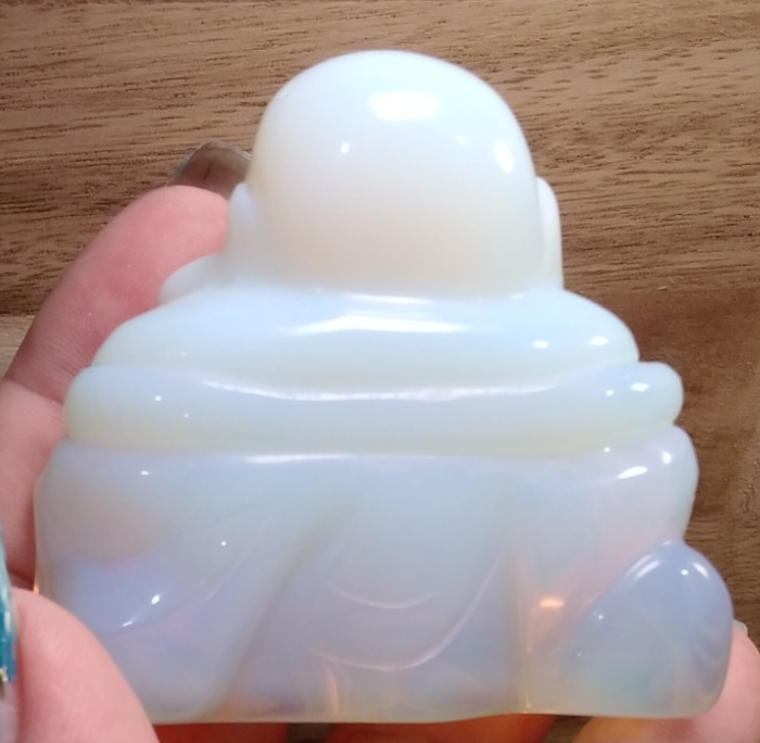 Opalite Buddha Crystal Statue Small Carving Healing Stone Meditation Decor Gift