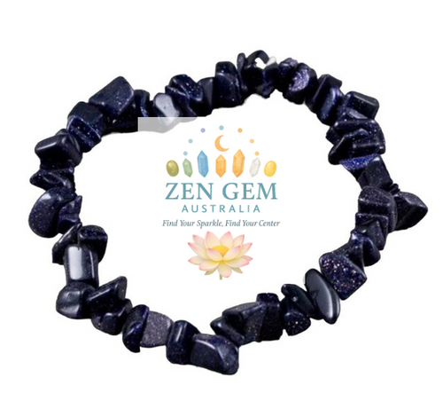 Blue Goldstone Bracelet – Elastic ~ Ambition • Confidence • Motivation