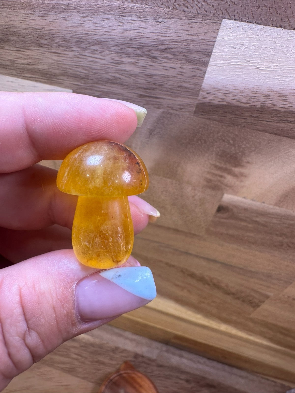 Fluorite Mushroom Carvings – Mini Crystal 25-35 gms Clarity • Focus • Protection