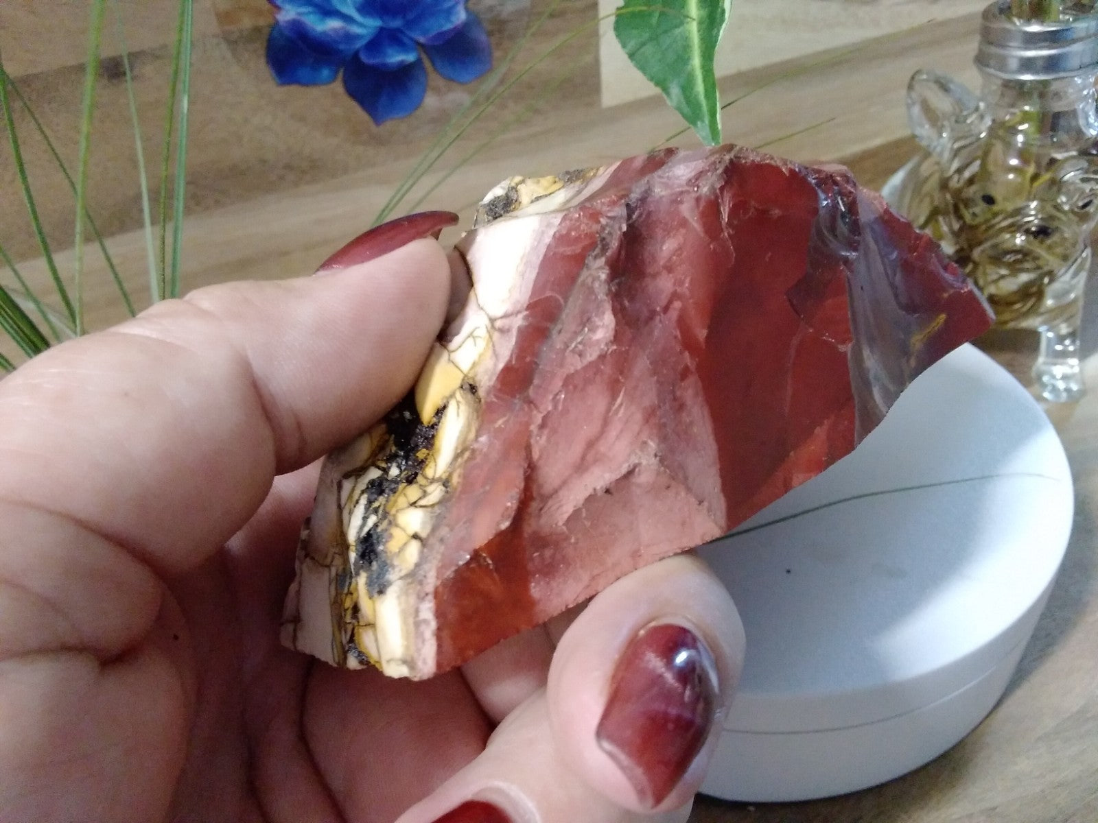 Natural Brecciated Mookaite Jasper Slab ~ Pilbara WA ~ 452 grams ~ 13 x 8 x 6cm