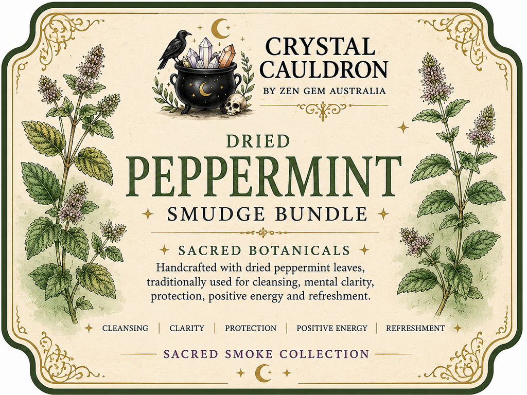 Peppermint Smudge Bundle Herbal Cleansing Protection Ritual Smoke Stick AUST