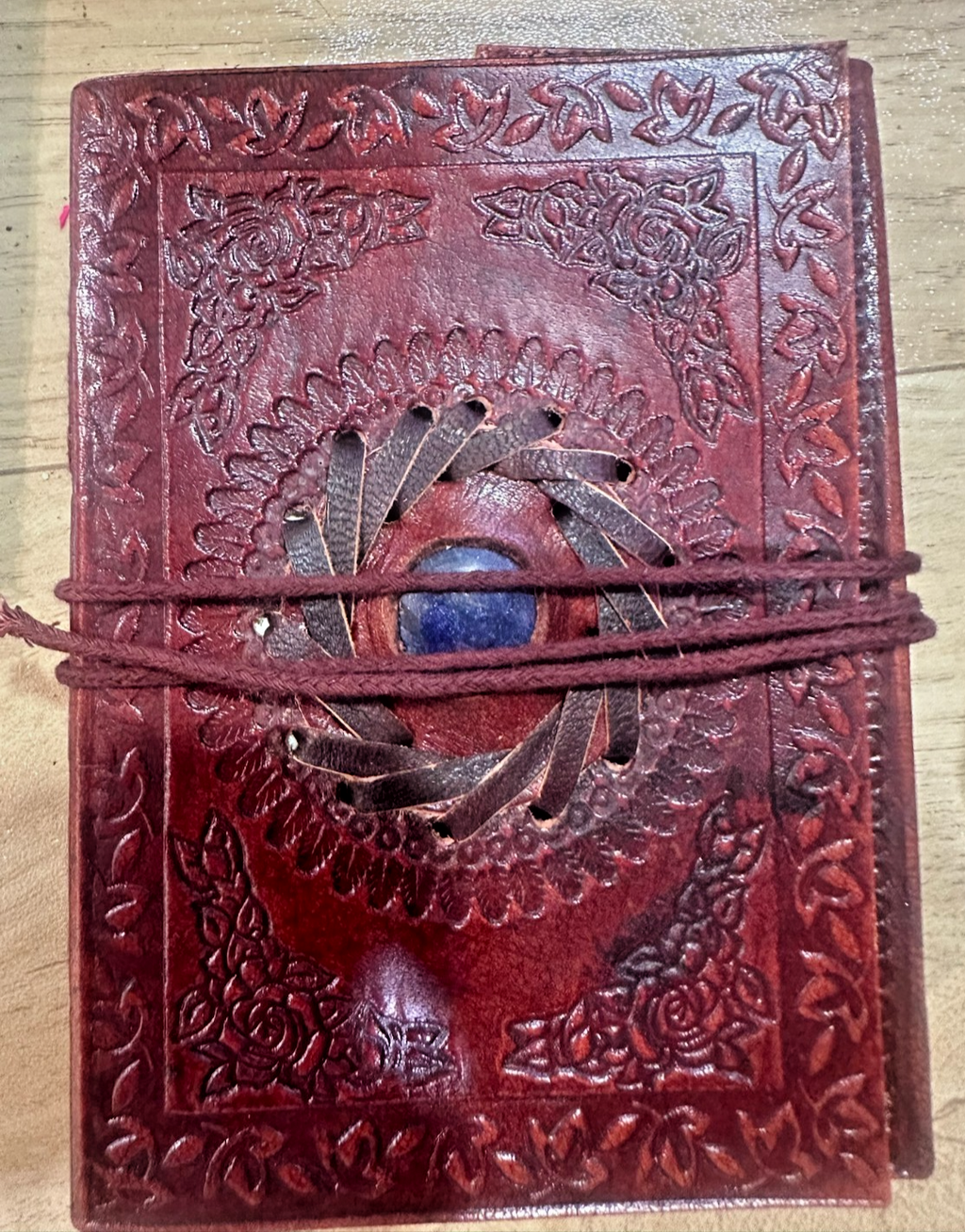 Malachite Crystal & Leather Journal Set – Transformation, Healing & Intention Wr