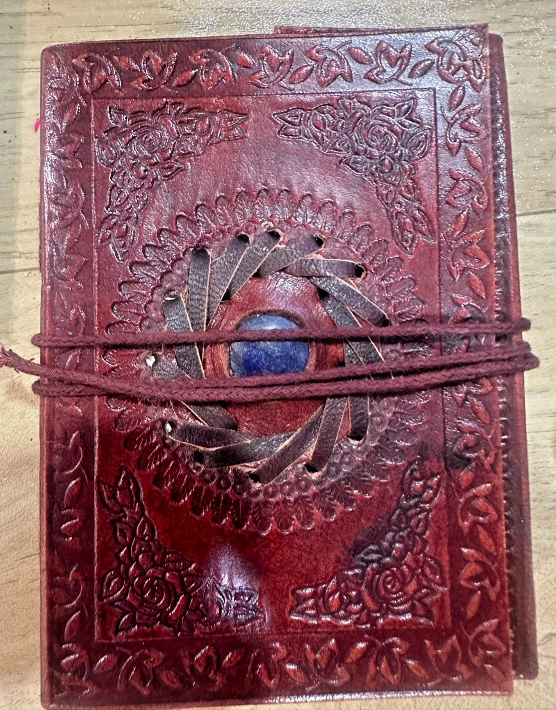 Malachite Crystal & Leather Journal Set – Transformation, Healing & Intention Wr